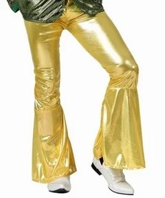 Déguisement costume Disco pantalon or