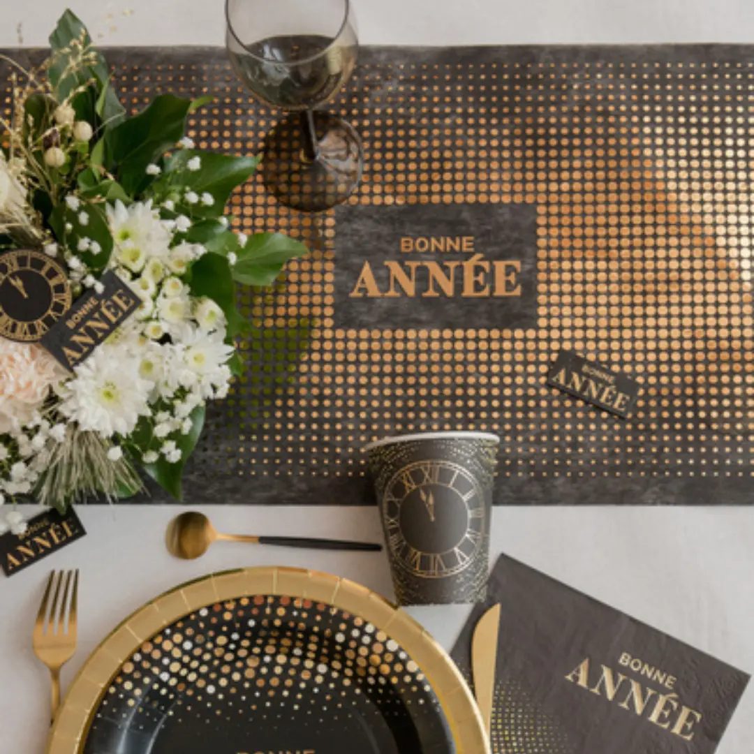 Chemin de table « Bonne Année » Or – Image 2