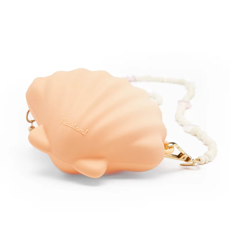 Le sac à main coquillage avec anse bijoux – Corail – Image 2