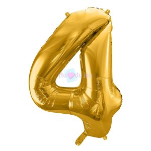 Ballon Chiffre 4 – Dore (86 cm)