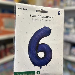 Ballon Chiffre 6 – Bleu Marine (86 Cm)