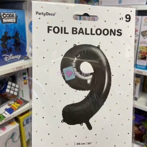 Ballon Chiffre 9 – Noir (86 cm)
