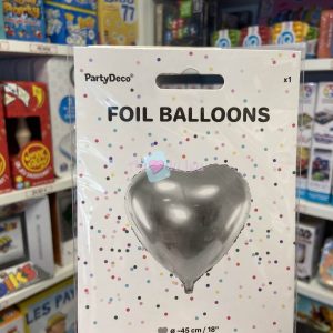 Ballon Coeur 48 cm Argente