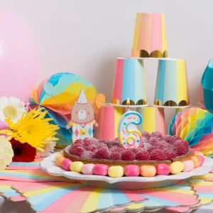Bougie chiffre multicolore – Numéro 6