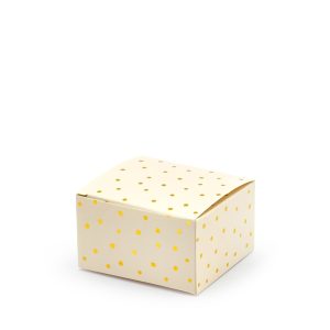 boites pêche à pois dorés, 10pcs