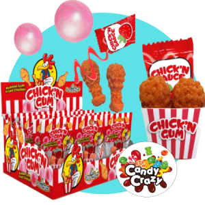 Chick&rsquo;n gum : Cuisse de Poulet avec Bonbon-Gel Fraise