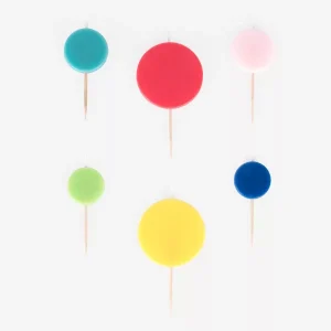 6 BOUGIES – BULLES MULTICOLORES