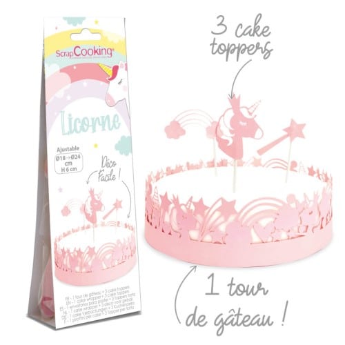 Décoration gâteau licorne