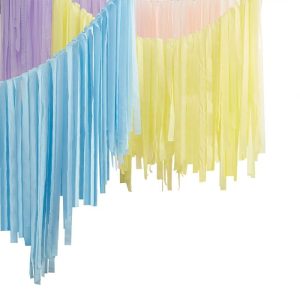 Kit de déco murale : rouleaux de crépons pastel