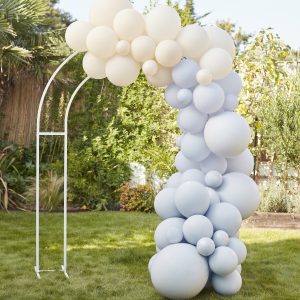 Kit Arche de Ballons Bleu et Nude