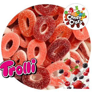 Mini anneaux fruits rouges Trolli (100Gr)