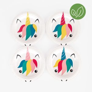 Assiettes licorne mini, 8 pcs