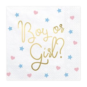 Serviettes Gender Reveal Boy or Girl